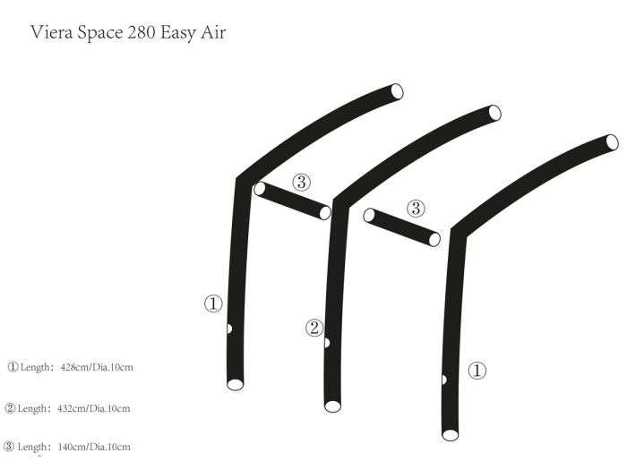 Obelink Viera Space 280/390 Easy Air dwars airtube L