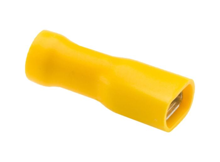 Vlakke stekkerhuls 6,3 x 0,8 mm (5 stuks) - yellow