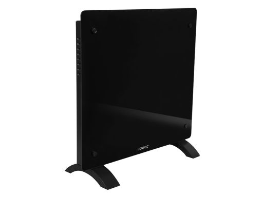 Vonroc 1000 watt convector kachel met glazen paneel - Black