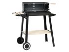 Rechthoekige barbecue op wielen
