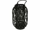 H & S Decoration Ø 26 x 40 cm rieten lantaarn - Black