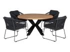 Outdoor Feelings Kentucky Cleveland Ø140 diningset - Lava Grey