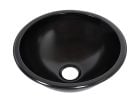 NavyLoad 30 cm halfvormige ronde wasbak - black