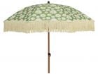 Outdoor flower green polyester parasol