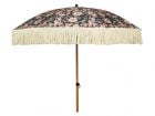 Outdoor flower pink polyester parasol