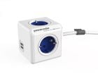 PowerCube extended USB inclusief dock stekkerdoos - blue