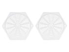 Zeskant ventilatieroosters - White