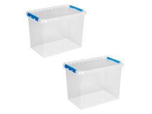 Sunware Q-line 72 liter set van 2 opbergboxen - Blue