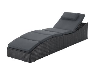 Juksys Lamia polyrotan ligbed - Black