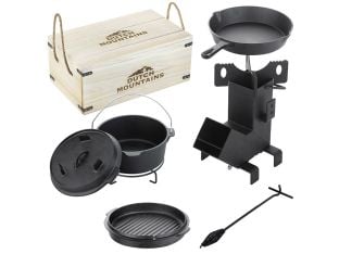 Dutch Mountains Dutch oven 7-delig gietijzeren pannenset