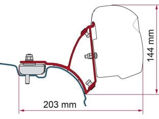 Fiamma F43 adapter VW T5/T6 Transporter Multivan