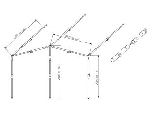 Piper luifelframe PowerGrip aluminium 28 mm maat 2 - 7