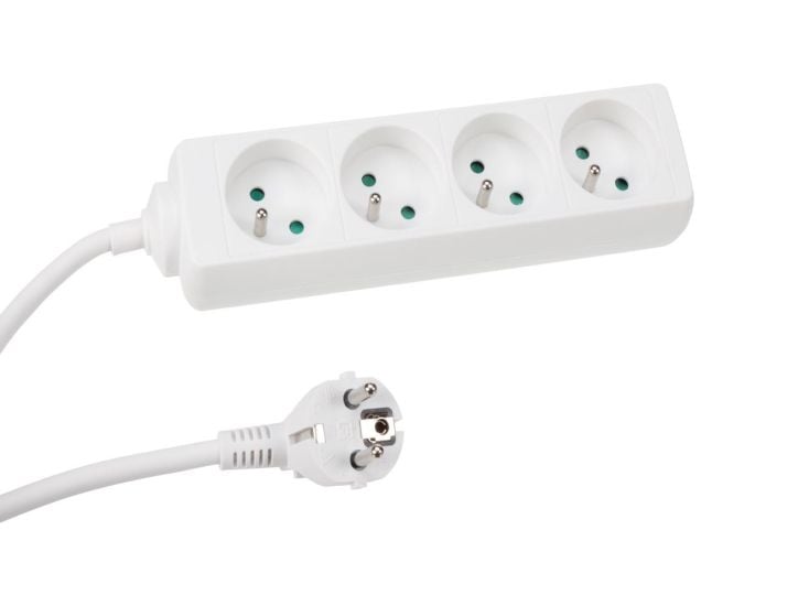 Perel EB4N 4-voudige stekkerdoos - 1,5 meter