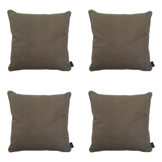 Madison Taupe canvas eco+ Sierkussen - Set van 4