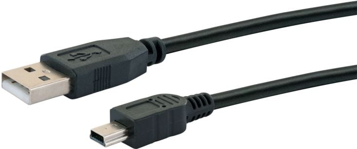 Schwaiger CK1521 1 meter zwarte USB mini-B kabel