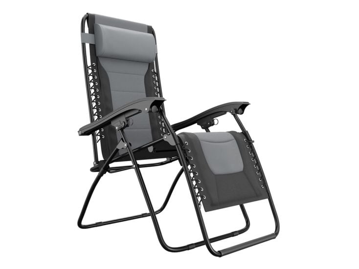 LifeGoods Comfort ligstoel - Black/Grey