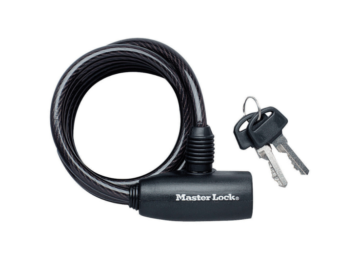 MasterLock O8 mm kabelslot met sleutels - 1,8 meter