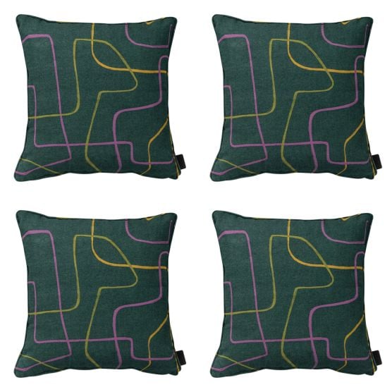 Madison Joah green Sierkussen - Set van 4