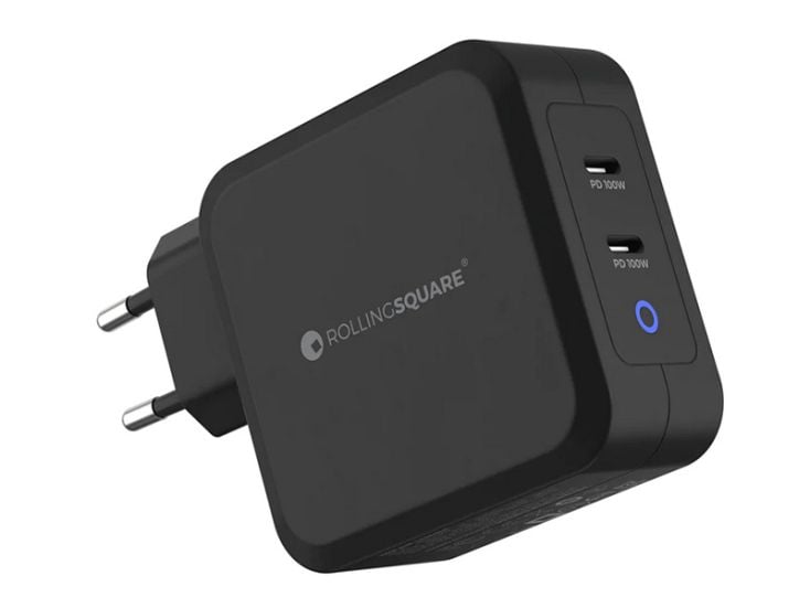 RollingSQUARE GaN 100 Watt Oplader met 2 USB-C poorten
