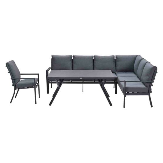 Garden Impressions Senja mystic grey - 4-delige loungediningset