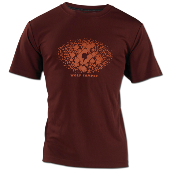 Wolf Camper Square Bordeaxu heren T-shirt