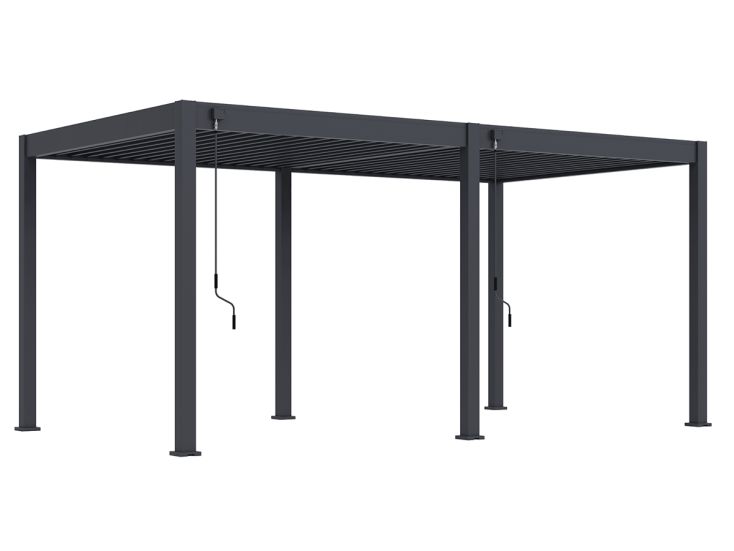 Orion Premium 300x600cm elektrische LED overkapping - antraciet