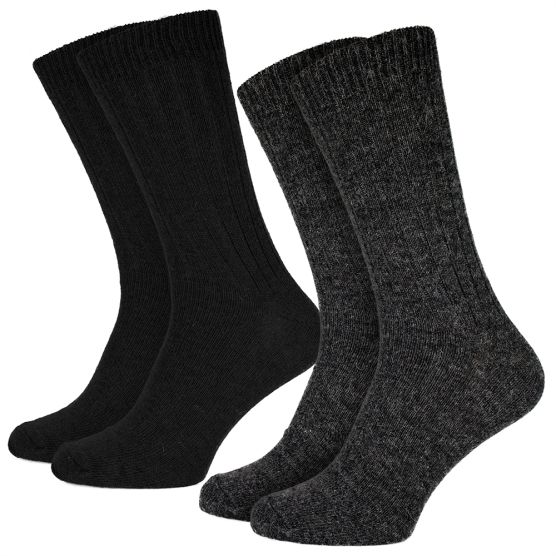 Black Snake anthracite 2-pack alpaca schapenwollen sokken