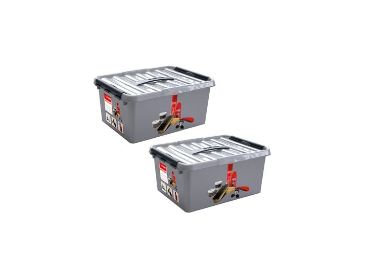 Sunware Q-line 15 liter schoenpoetsdoos met inzet - Set van 2