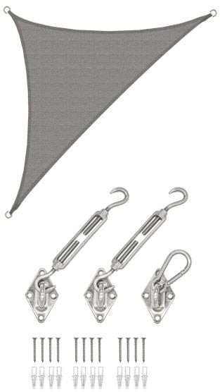 AMANKA 3 x 3 x 4,2 Luchtdoorlatend UV schaduwdoek - Grey