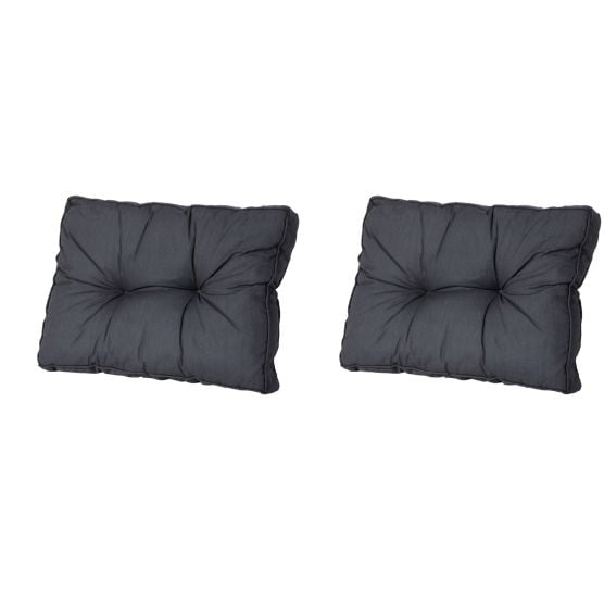 Madison Basic black Rugkussen - Set van 2