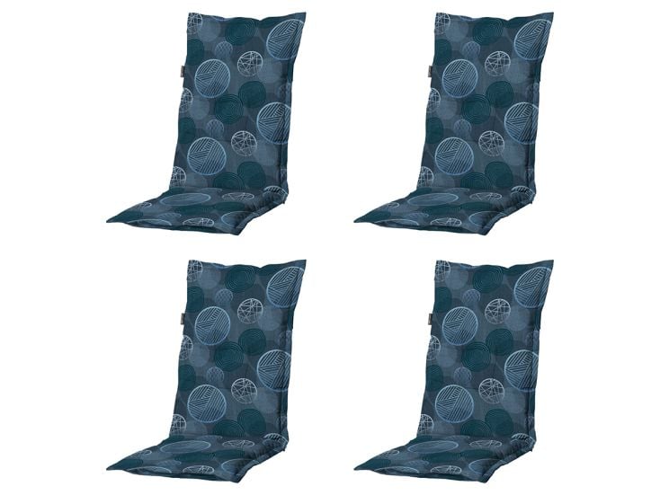 Madison Circle blue Tuinstoelkussen - Set van 4