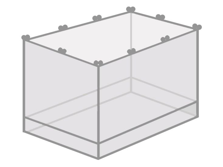 Travelsafe Box model geïmpregneerd 2 persoons klamboe