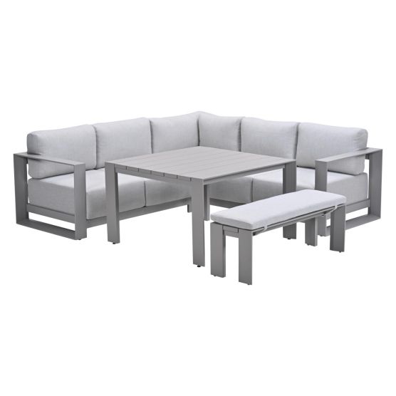 Garden Impressions Malakka taupe - 5-delige loungediningset