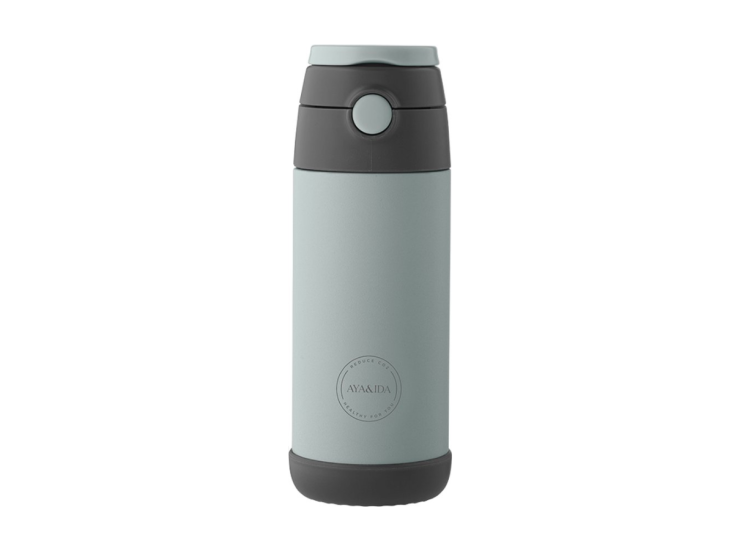 AYA&IDA 350 ml kids thermosfles met rietje - Mint Green