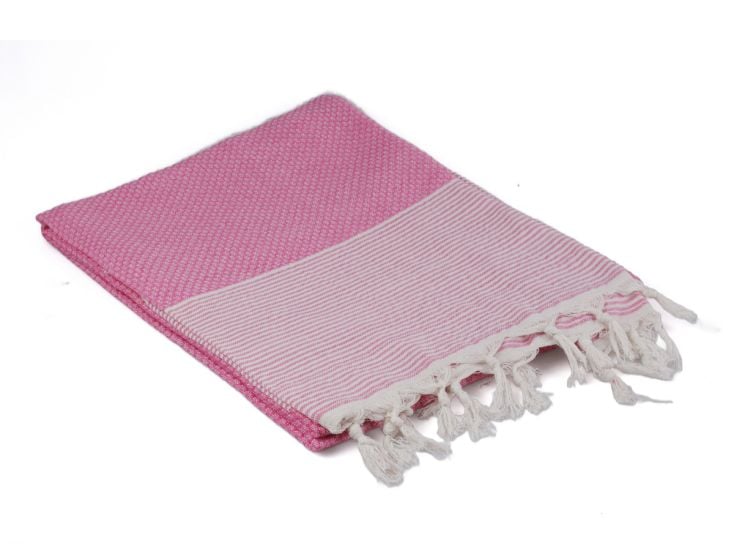 PHLOX 100 x 200 cm hamamdoek - honingraat fuchsia
