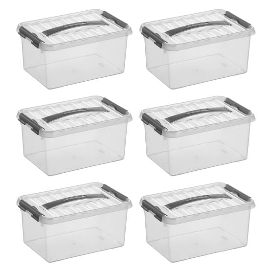 Sunware Q-line 6 liter set van 6 opbergboxen