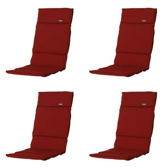 Madison Rib red Tuinkussen - Set van 4