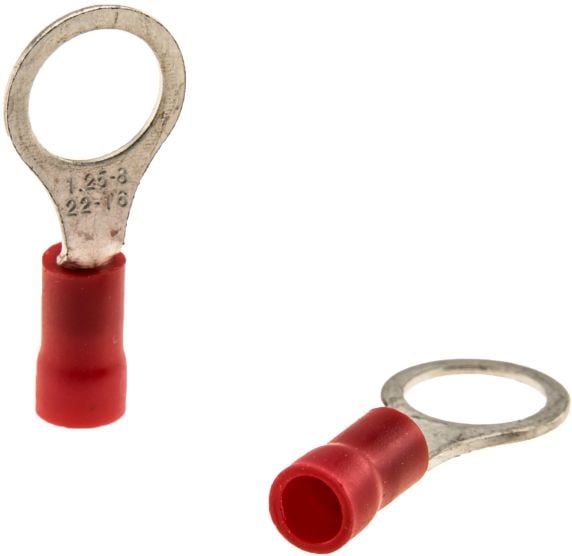 Kabelschoen ring rood set van 10 stuks - 8,4 MM
