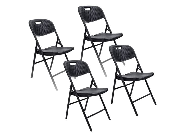 Skandika Masi set van 4 klapstoelen - Black