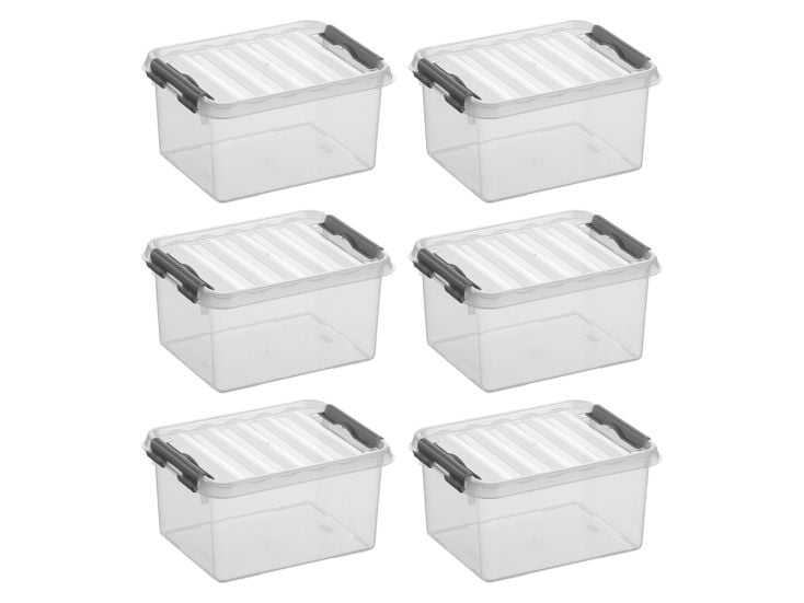 Sunware Q-line 2 liter opbergboxen - Set van 6
