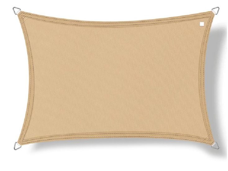 Buitenkado 2.5x4 zandbeige waterdicht schaduwdoek rechthoek