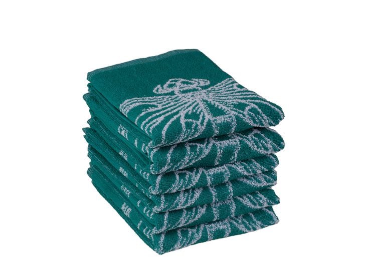 DoubleDry Libel 50 x 50 cm set van 6 keukendoeken - Teal