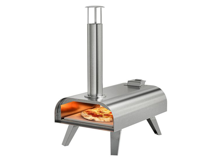 KitchenBrothers RVS Pizza Oven met beschermhoes