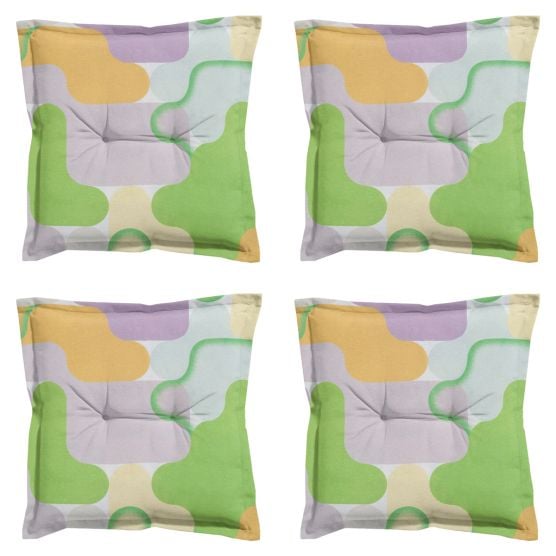 Madison Grafi lila Zitkussen - Set van 4