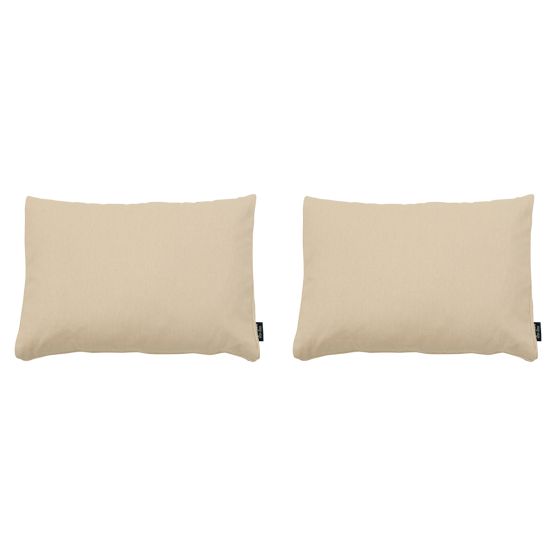Madison Beige canvas eco+ Rugkussen - Set van 2