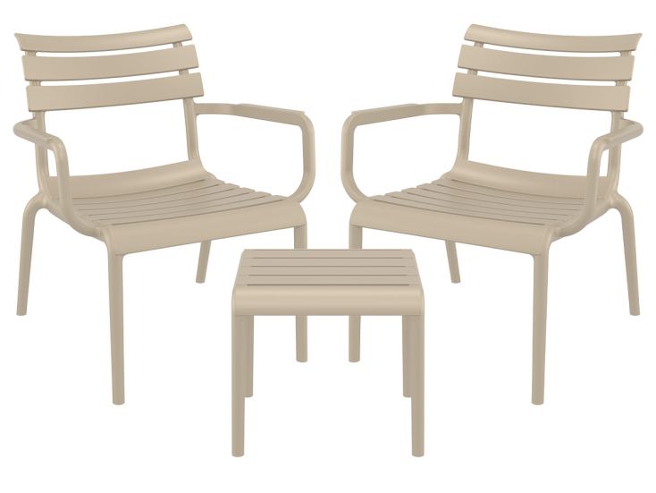 Garden Impressions Paris 3-delige loungeset - taupe