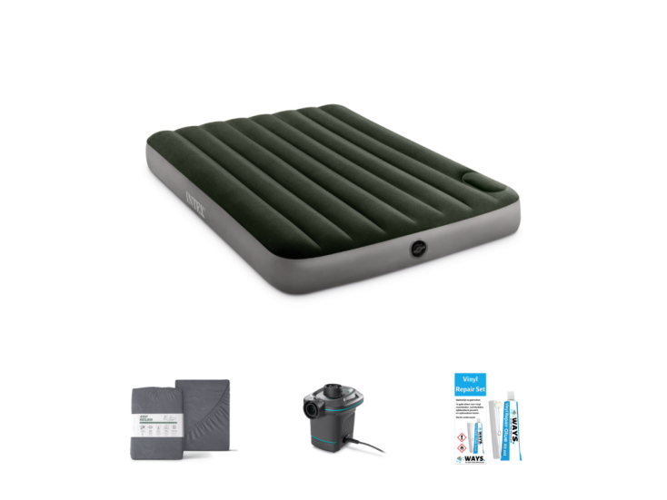 Intex Downy 191 x 137 cm Luchtbedset - 4-delig