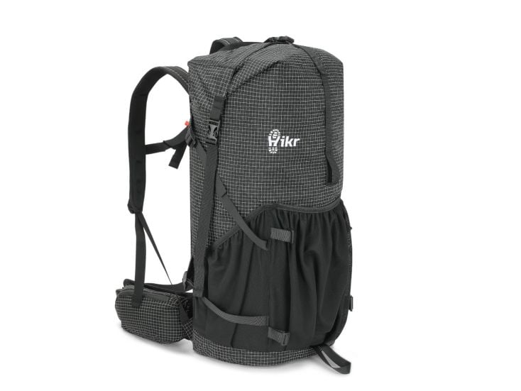 Hikr Size S Black Backpack - 40-45 liter