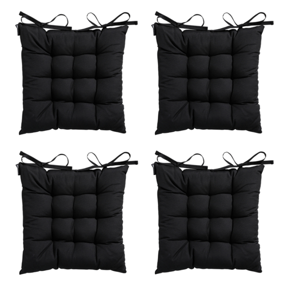 Madison Panama black Zitkussen - Set van 4