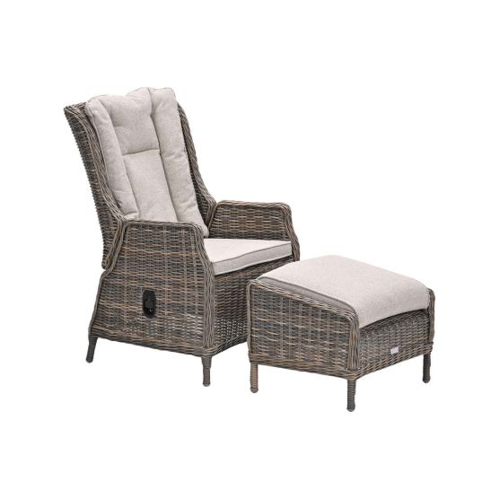 Garden Impressions Marbella hav. sand voetenbank en loungestoel